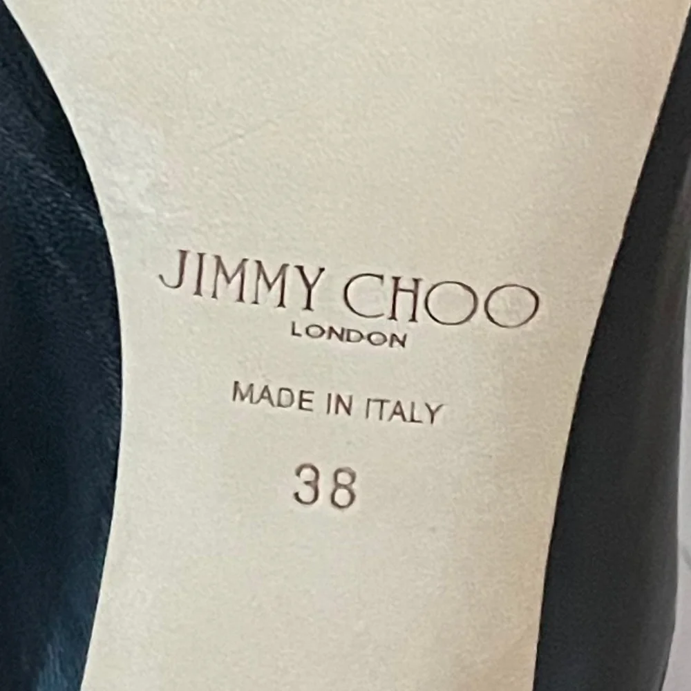 Jimmy Choo Marcel 85mm Snake Effect Leather Square-Toe Mules (Black Tan) - Picture 13 of 15